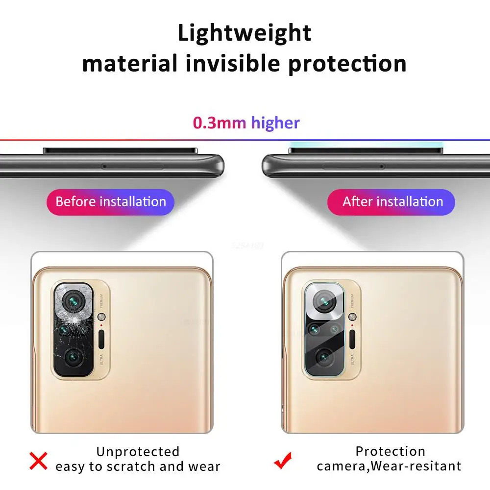 3PCS Camera Camera Lens Protection Glass for Redmi Note 10 11 Pro lens protector scratch proof film for Redmi note 11 10 s 4G 5G