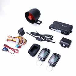 SPY Universal Two Way Car Alarm System LCD Remote Control Engine Start Stop