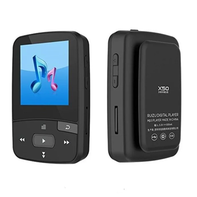 الأصلي RUIZU X50 مشبك رياضي صغير بلوتوث مشغل موسيقى mp3 8GB مشغل موسيقى دعم بطاقة TF ، راديو FM ، التسجيل ، الكتاب الإلكتروني