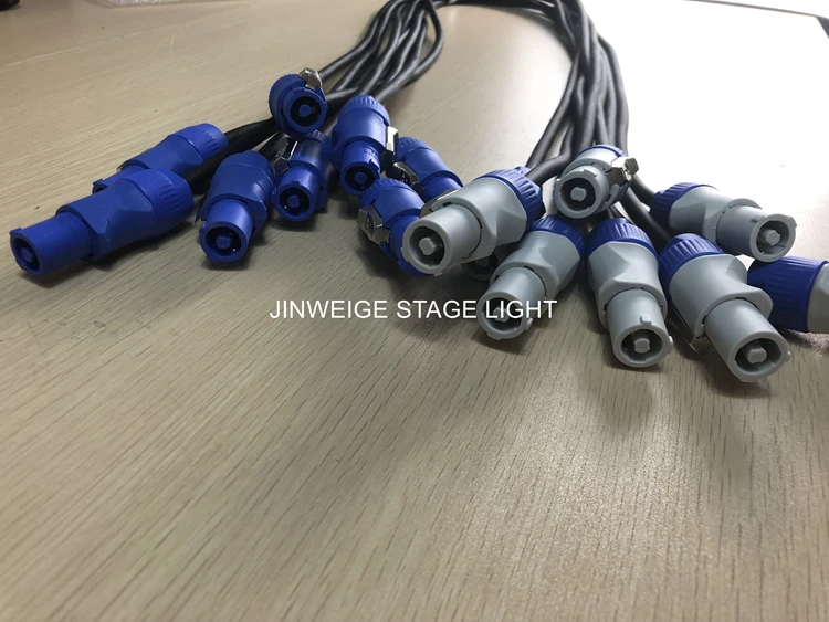 Câble d'extension Pro Dj Stage Light, connecteur de verrouillage, entrée et sortie Powercon, 1-10m
