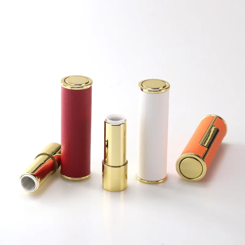 New Arrival Empty Lipstick Tube 12.1mm Round Lip Balm Bottle Red Orange White Lip Balm Container Cosmetic Packaging Bottle 30pcs