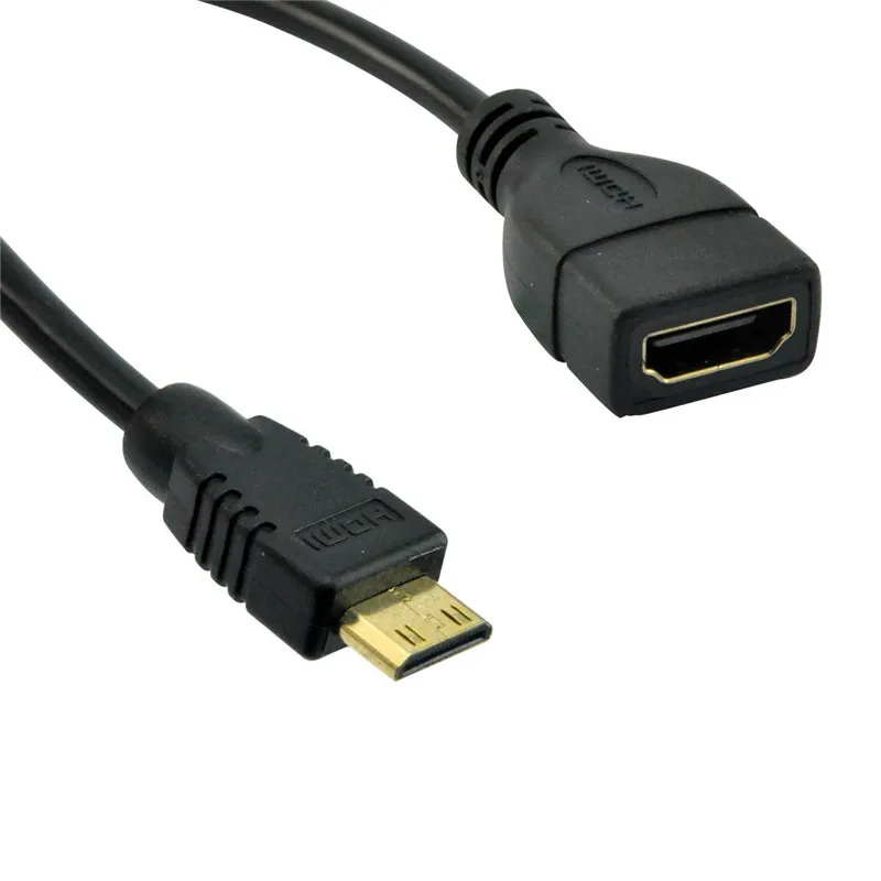 Mini HDMI-compatibleI Converter Adapter Cable Cord 1080P mini-hdmi Male to HDMI-compatible Female cable 15cm