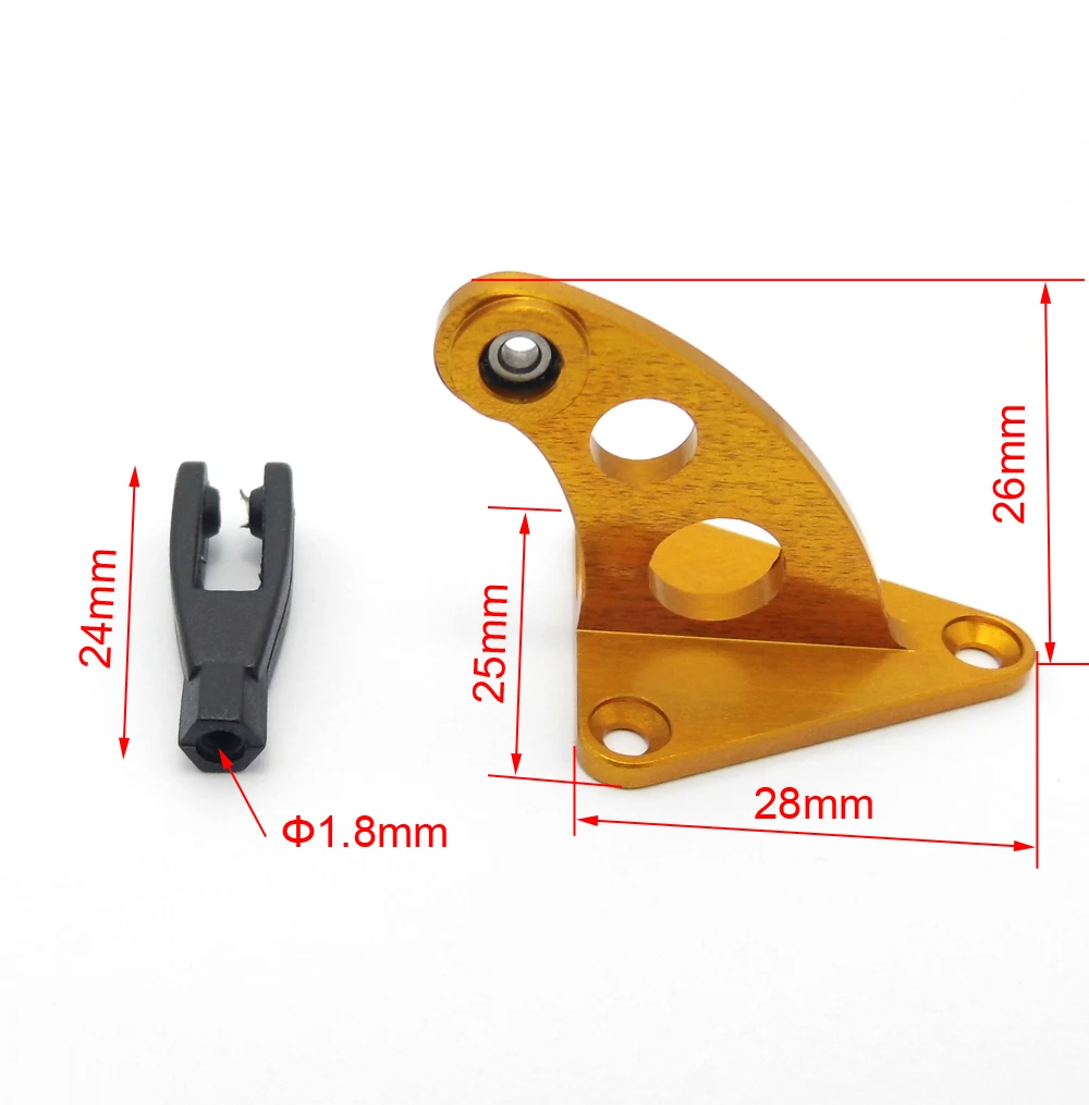 1PCS Aileron Steering Rudder Servo Arm Horn Linkage End Bearing Triangle Pull Rod Rudder End Horns for RC Airplane