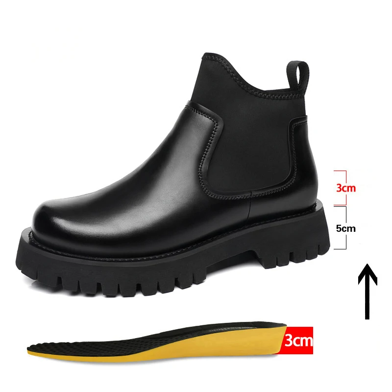 

Sock Boots Elevator Shoes Hidden Heel Heightening Shoes For Man Increase Insole 8CM Sports Casual Height Shoes