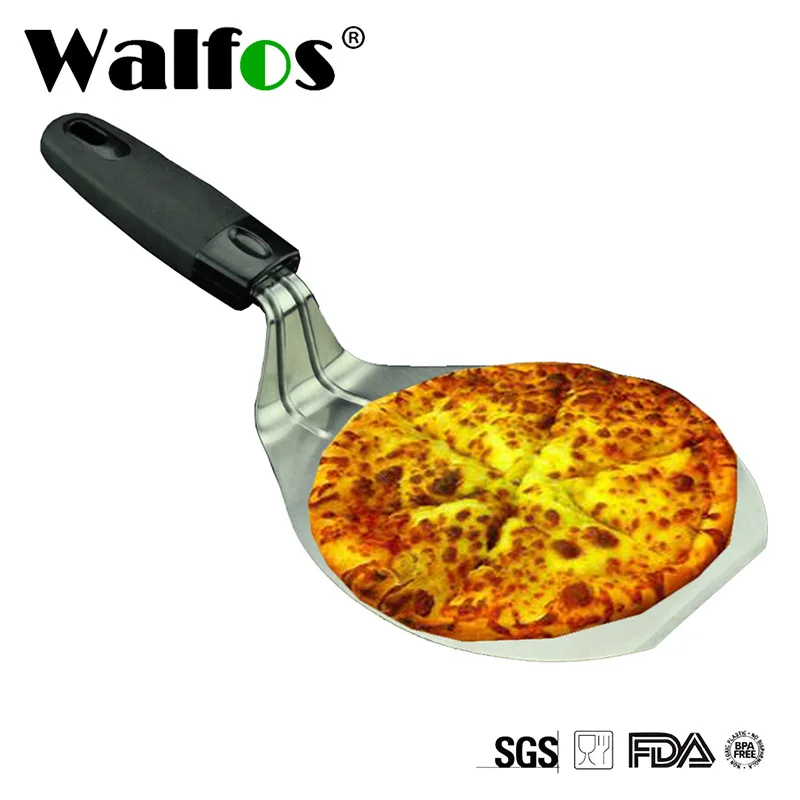 

WALFOS Brand Plastic Handle Food Grade Stainless Steel Cake Lifter Pizza Spatula Pizza Peel Cake Server