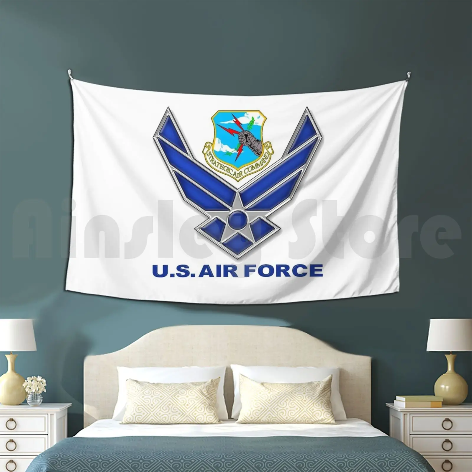 Strategic Air Command ( Sac ) Crest Customized Tapestry Usaf Us Air Force Air Force Sac Strategic Air