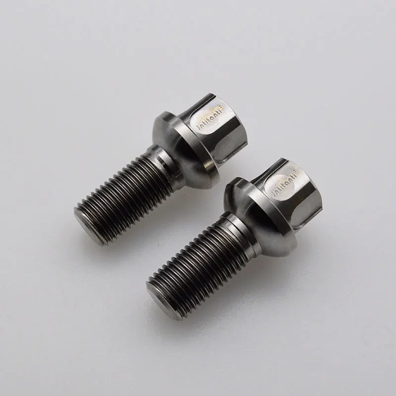 Jntitanti  10.9 grade M14*1.5*28 Gr5 titanium wheel rim  bolt ball seat  anti-theft lock for Mercedes-Benz