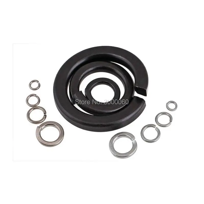 

M10 M12 Black Plated Steel Spring Gasket Spring Lock Washer 200pcs/lot