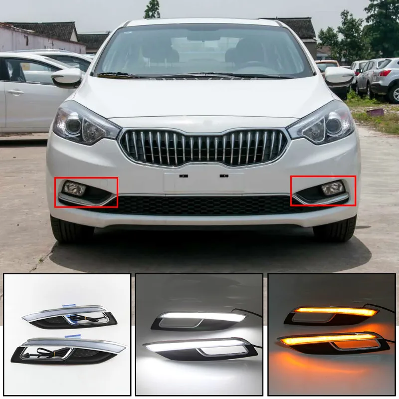 

Светодиодный ные дневные ходовые огни для Kia K3 Cerato 2013, 2014, 2015, 2016, 12 В, 2 шт.