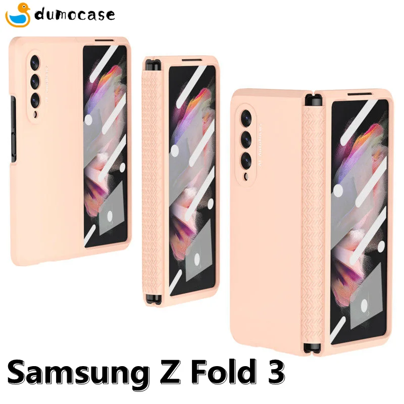 Z Fold 3 Case for Samsung Galaxy Z Fold 3 5G Samsung Z Fold 3 Z Fold3 Glitter Macaron Soft TPU Full Protection Phone Cover Fold3