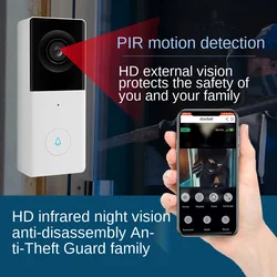 1080P HD  Remote mobile phone monitoring  Tuya APP WiFi Visual Intercom Doorbell   PIR Motion Detection Support cloud storage