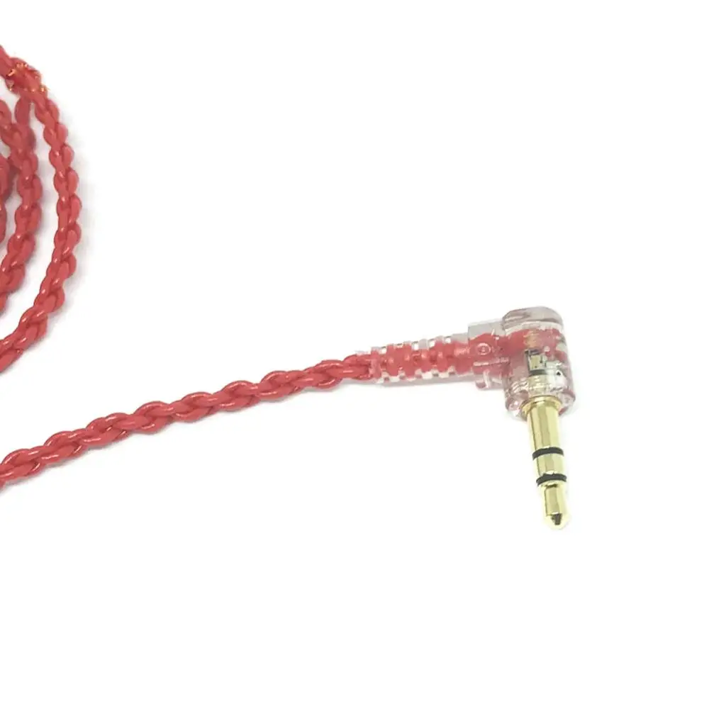 Thouliess fone de ouvido faça você mesmo, cabos atualizados 0.78mm, cabo de 2 pinos para 1964 w4r um3x es3 es5 fone de ouvido vermelho