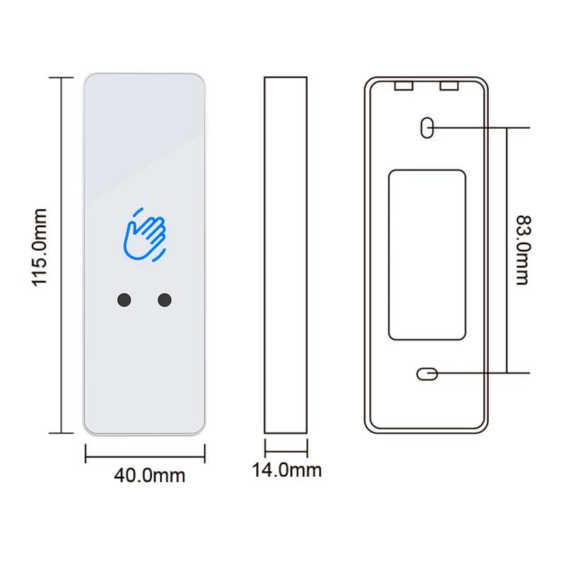 New 12V/24V Touchless Infrared Sensor Switch No Touch Contactless Switches Door Release Access Control Exit Button With Led