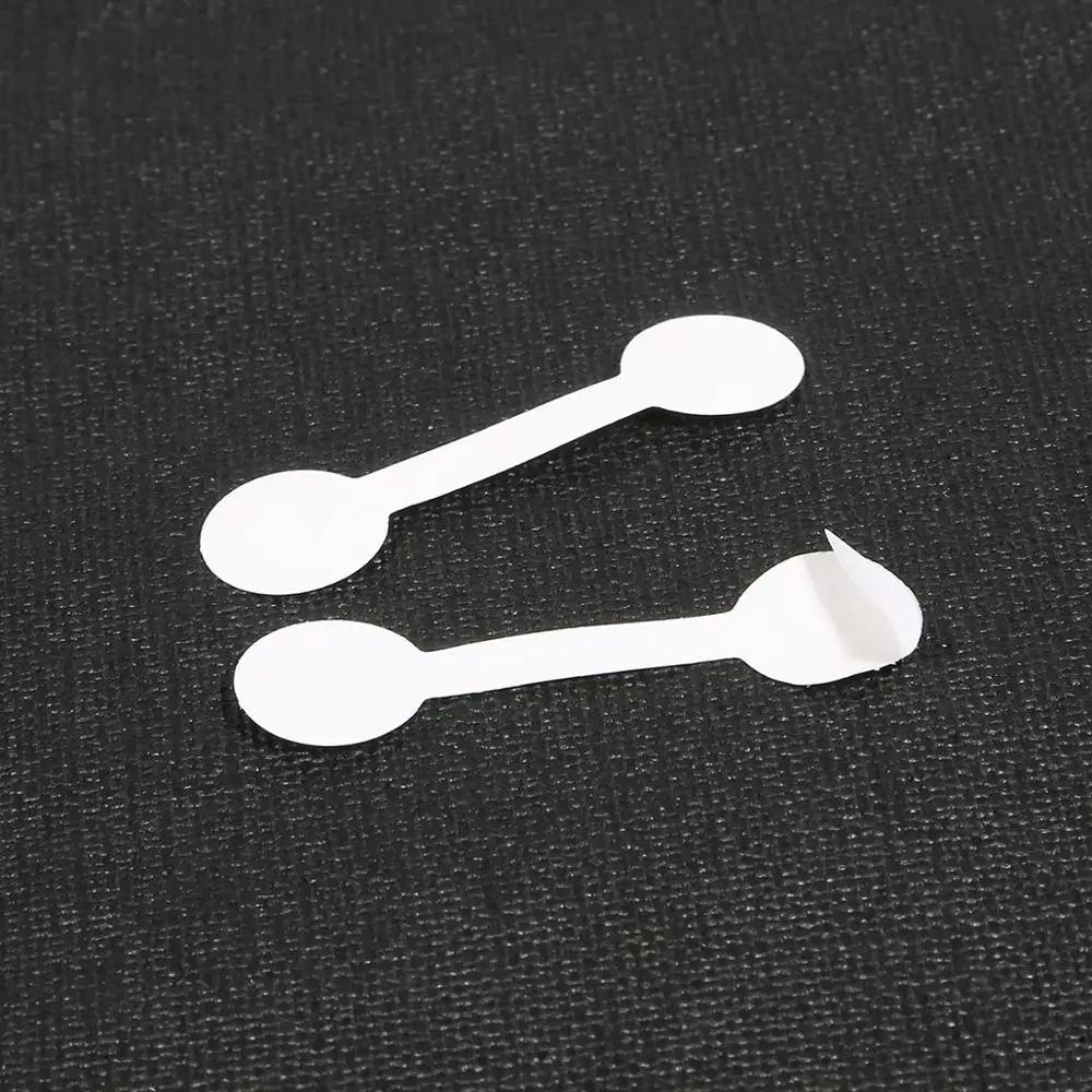 Wholesale 100 Pieces White Blank Price Tag Square Round Heads Paper Labels Sticker For Ring Necklace Bracelet Jewelry Display