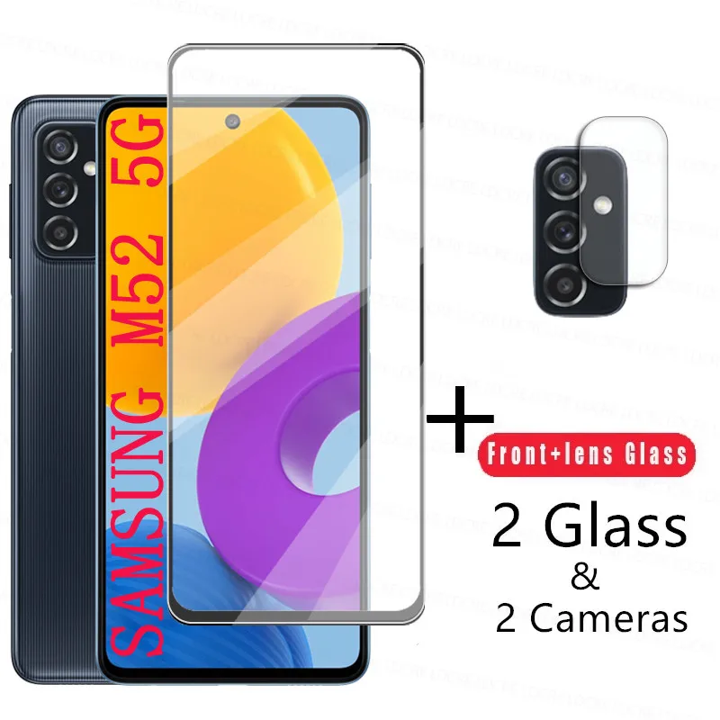 

Закаленное стекло 4 в 1 2.5D для Samsung Galaxy M52 стекло для Samsung M52 M62 M42 M32 M22 M12 защита для экрана пленка для объектива камеры