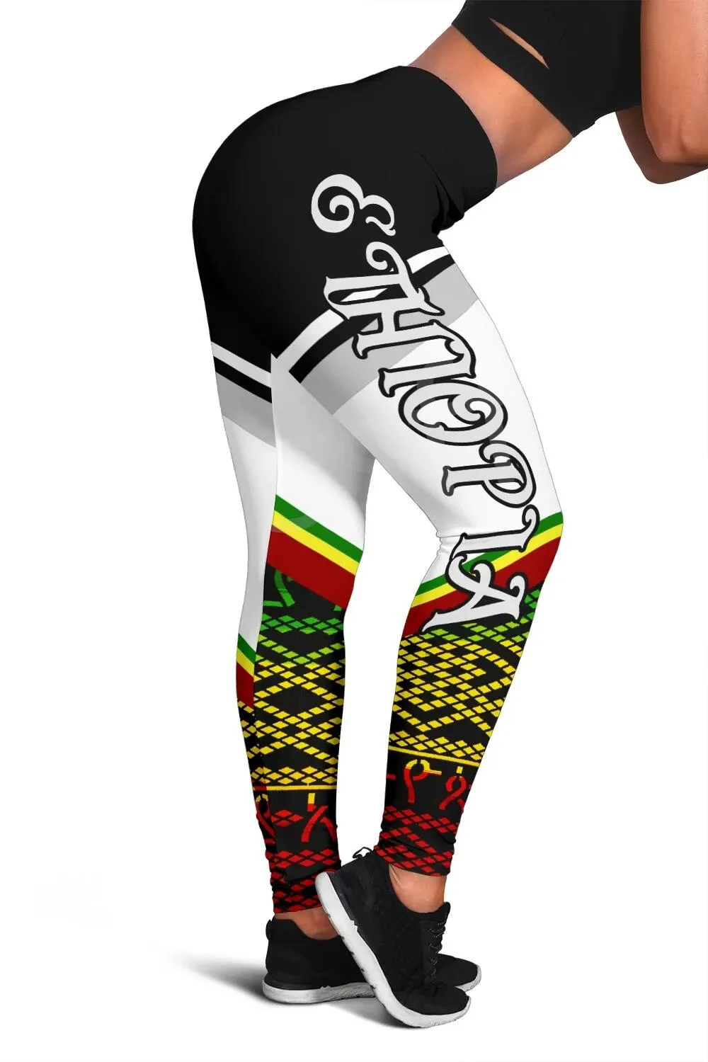 Tessffel Ethiopia County Flag Reggae Africa Native Tribe Lion Retro 3DPrint Harajuku Women Sexy Leggings Yoga Fitness Suits A2