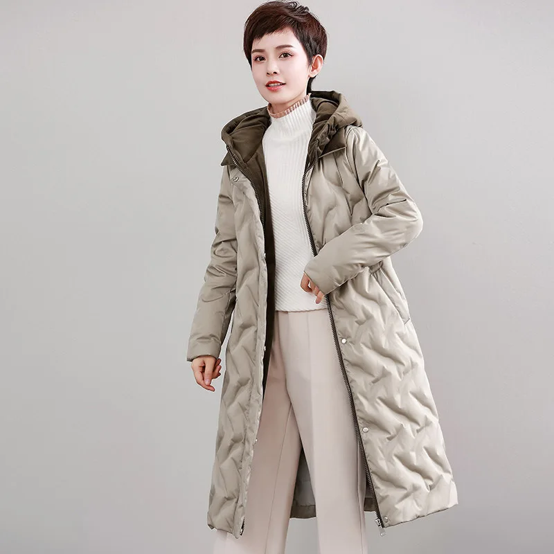 

Jacket Long White Duck Woman Hooded Winter Puffer Coat Women Korean Womens Down Jackets WFWZ66W16 KJ4702