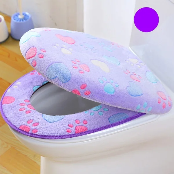 Dikke Koraal Fluwelen Luxe Toilet Seat Cover Set Zachte Warme Een/Twee Stuk Wc Case Waterdichte Badkamer Wc cover