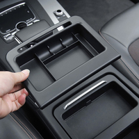 Car Central Control Armrest Storage Box ABS Plastic For Audi Q5 FY B9 2018-2021 Tuning Auto  Interior Accessories Organizer