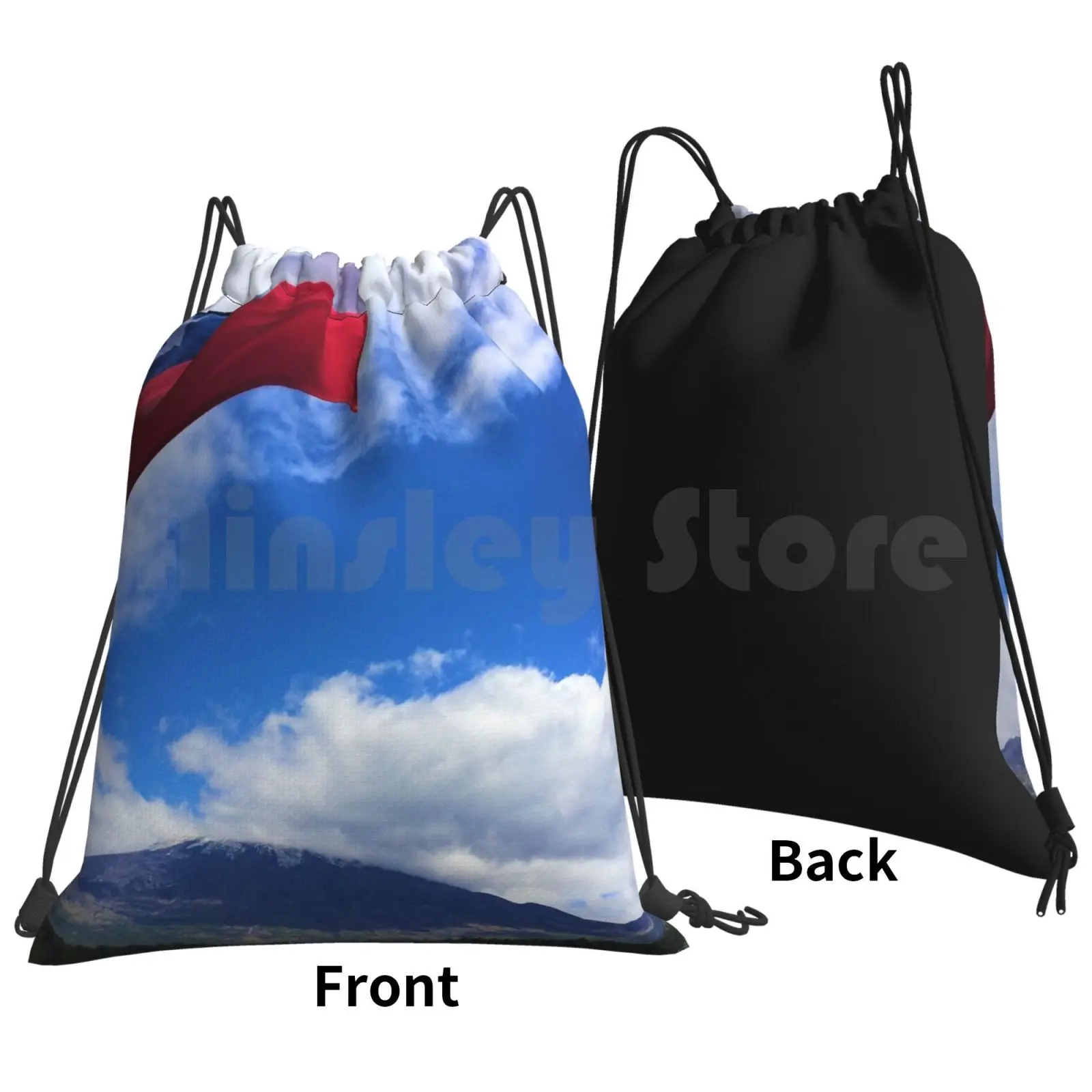 South Of Chile Backpack Drawstring Bags Gym Bag Waterproof Chile Country Flag Landscape Nature Mountain Travel Vacations