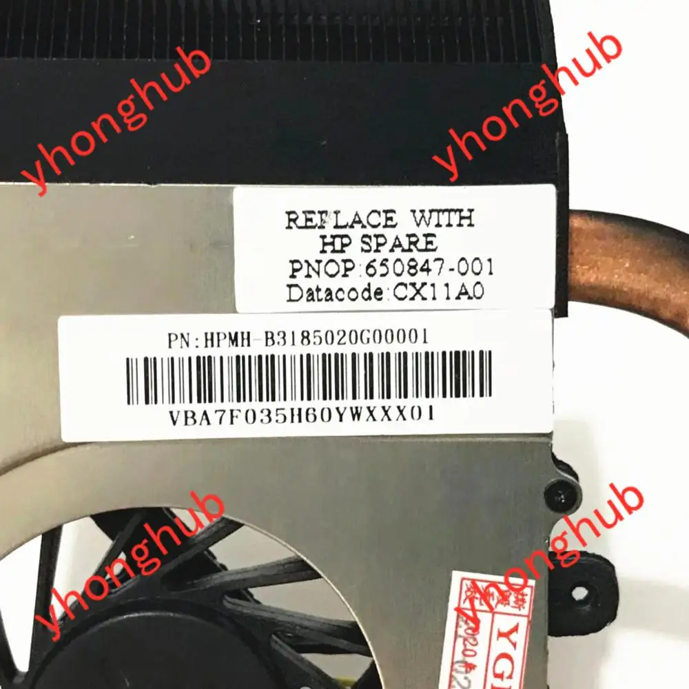 DV6-6000 650847-001 MF60120V1-C180-S9A Heat sink Cooling Fan