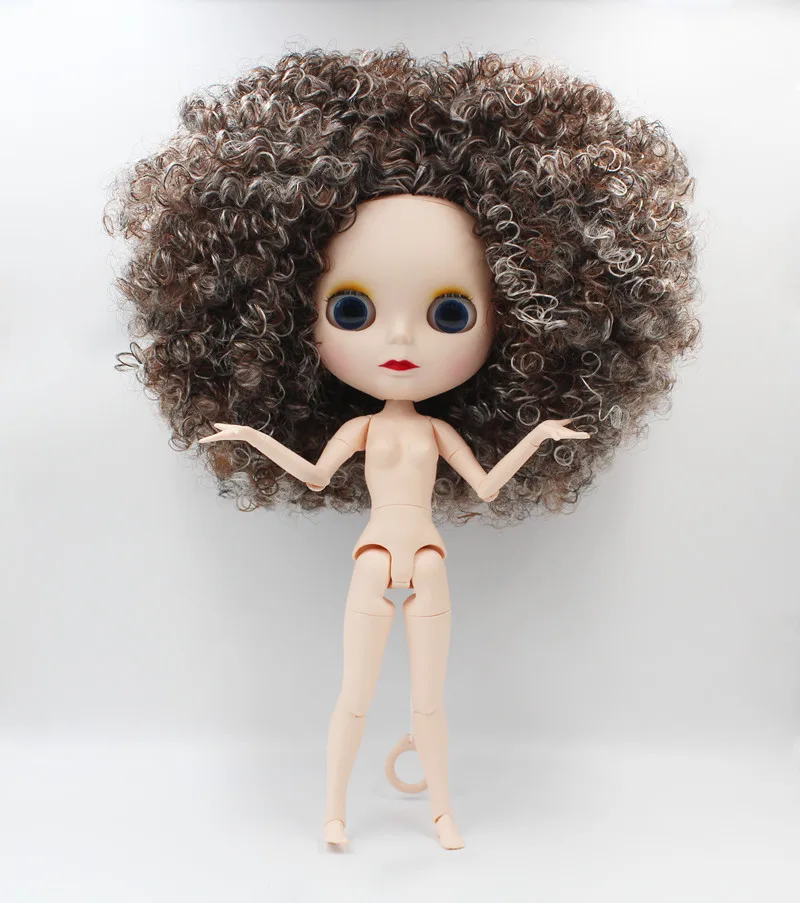 

Free Shipping BJD joint RBL-885J DIY Nude Blyth doll birthday gift for girl 4 colour big eyes dolls with beautiful Hair cute toy