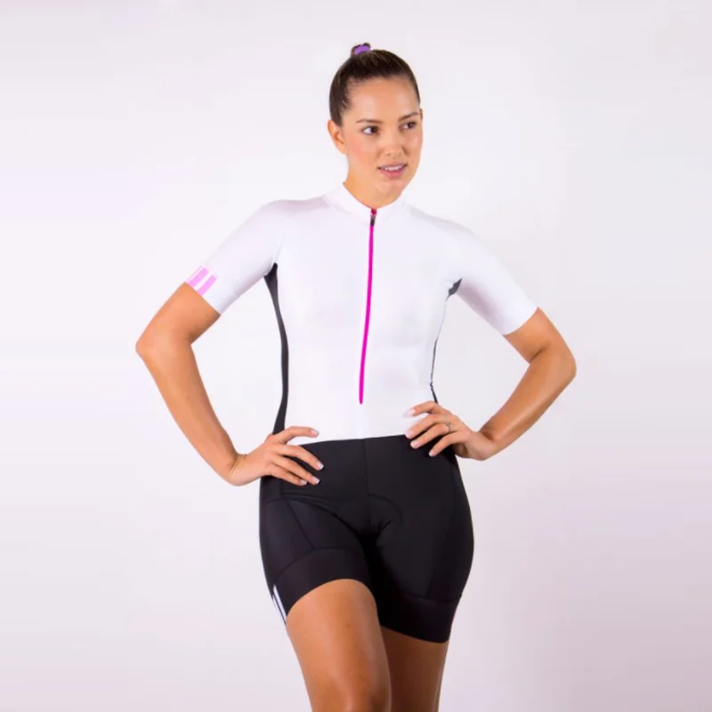 2021 Women Short Sleeve Tight Cycling Suit Triathlon Racing Team Bicycle Jumpsuit Summer Breathable Mountain Bike Swimsuit