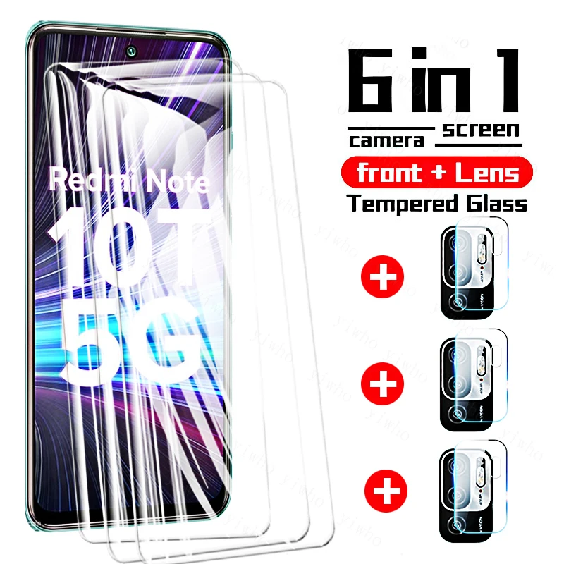 ل شاومي Redmi نوت 10t الزجاج واقية ل شاومي Redmi نوت 10t حامي الشاشة ريدمي لا سلامة الزجاج 10s 10 9 8 برو ماكس T