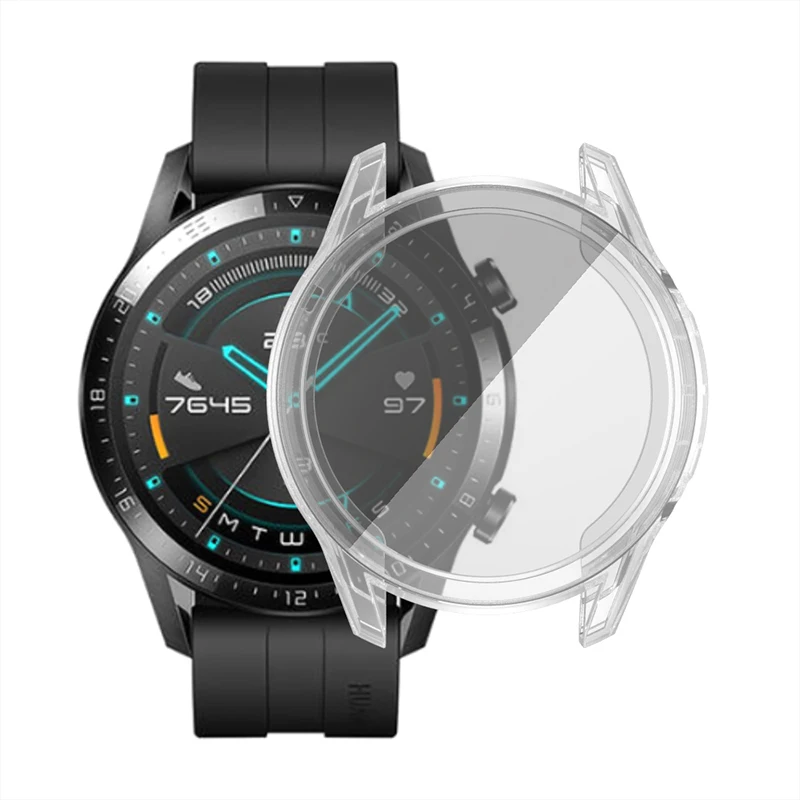 TPU Case For Huawei Watch GT 2 46MM/42MM Band Watch GT/GT2 Pro Soft Plated All-Around Screen Protector Shell Cover Bumper Cases