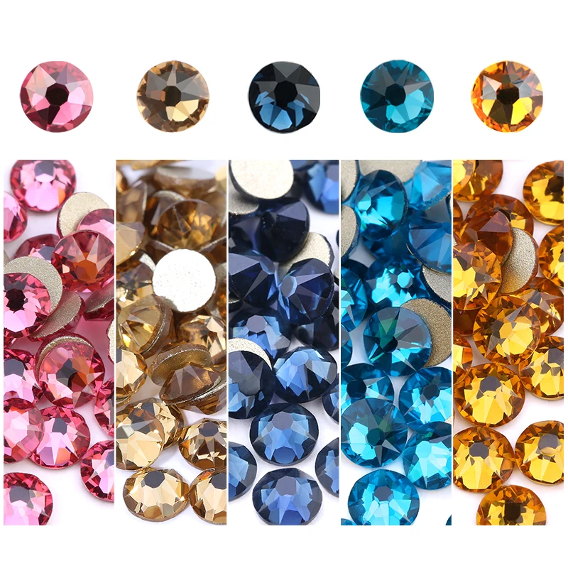 

16 Cut Surface High Quality Flat Back Gems Round Crystal Rhinestones for Crafts Nail Face Art Clothes Shoes Bags DIY