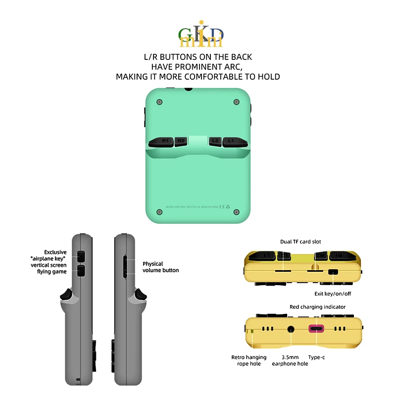 2022 novos modelos quentes gkd mini console retro consoles de jogos de vídeo 3.5 ips tela zpg open source ps jogadores de jogos presentes das crianças