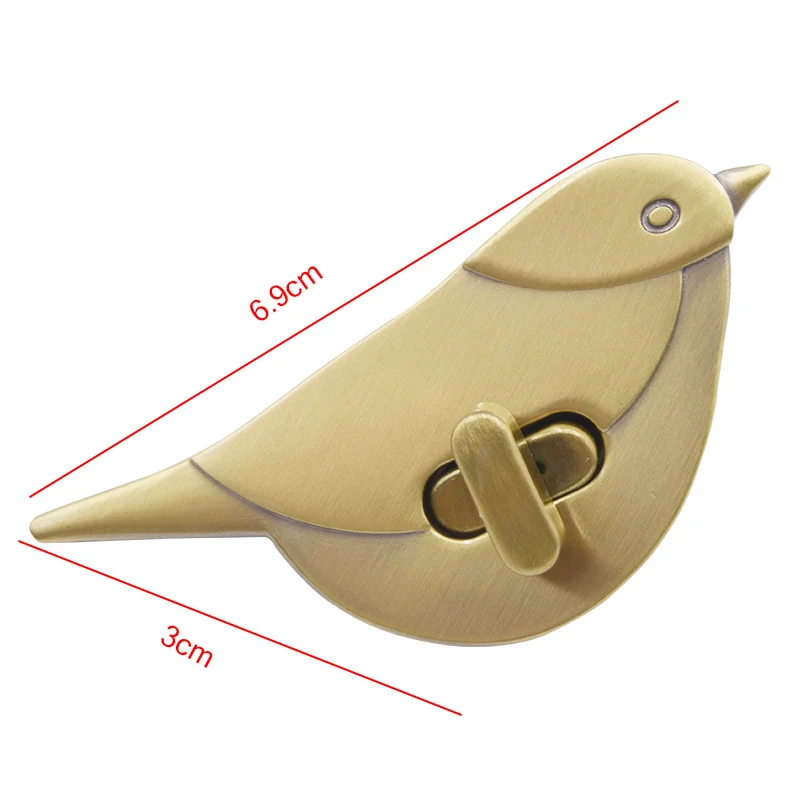 10Pcs Metal Clasp Bird Turn Lock Twist Bags For DIY Handbag Purse Hardware Closure Parts Accessories