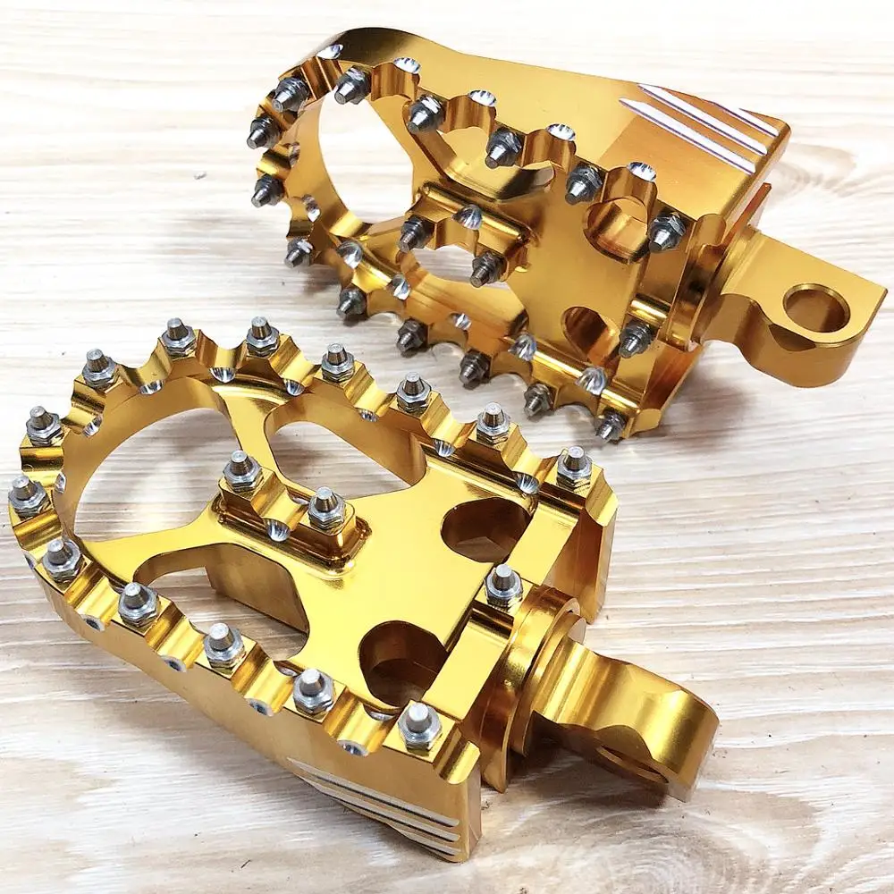 Gold Rotating Footpegs Custom Chopper Foot Pegs For Harley Dyna Sportster Touring 883