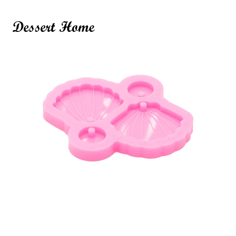 DY0826 Bright Resin Art diy Earring shell Mould , Resin Silicon Mold keyring , DIY Epoxy Jewellery Making