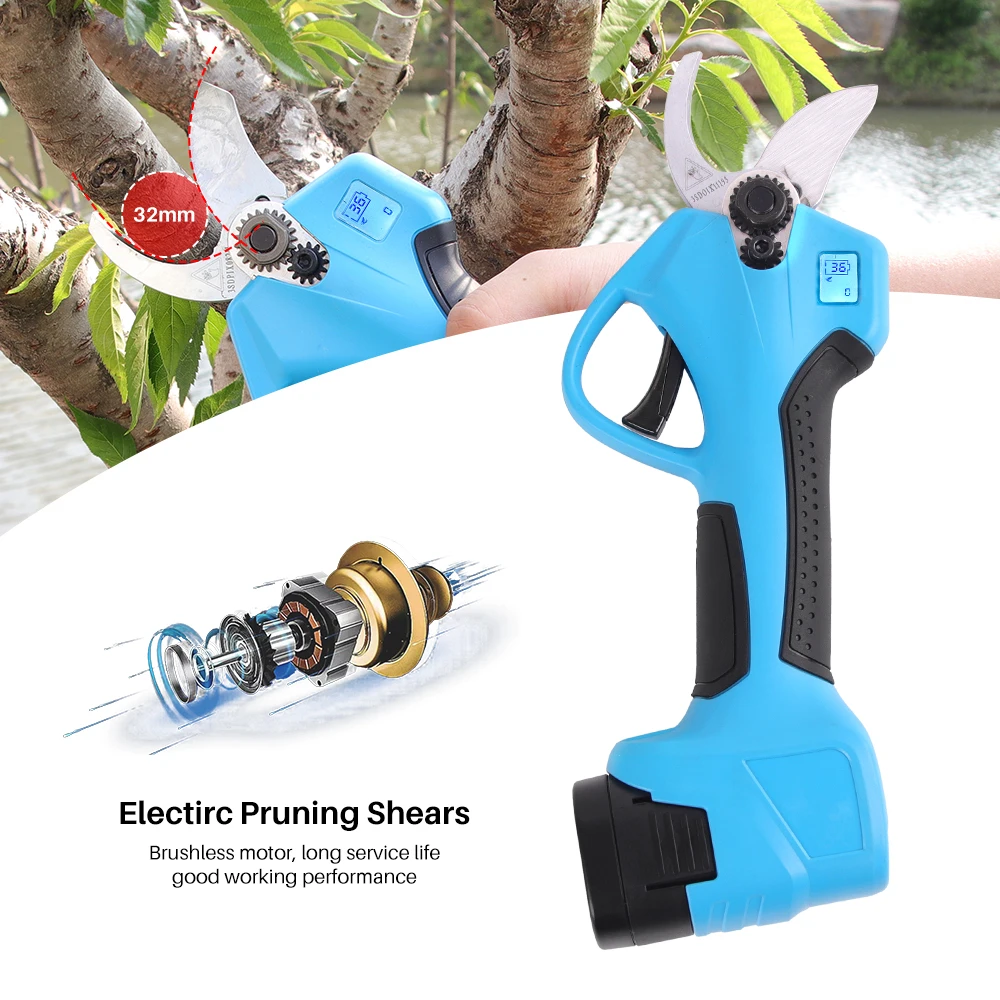 

32mm pruning shears electric Wireless Branch Shears with LED Display