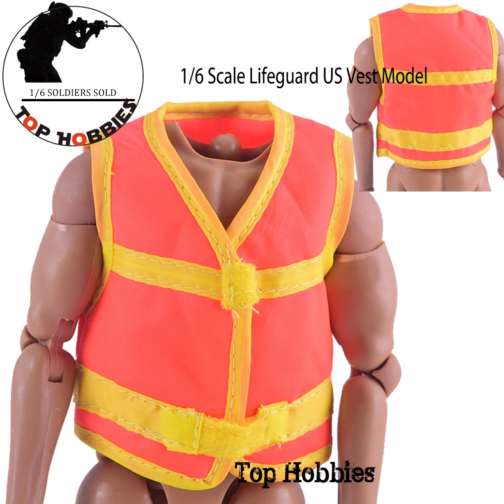 1/6 Scale Action Figure Accessory Lifeguard US Vest Sailing Suit Life Jacket Disaster Relief Suit Vest Coat For 12Inch Body Toy