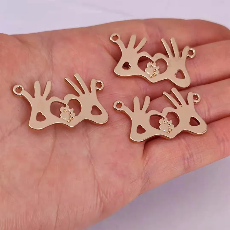 hzew 5pcs new Love hand and cat dog claw paw pendant charm paw charms for women man Accessorie