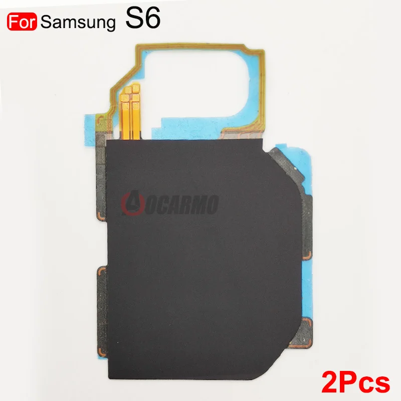 2Pcs For Samsung Galaxy S6 S7 Edge S8 Plus S8+ G950F Charger Receiver MFC Wireless Charging Induction Coil NFC Module Flex Cable