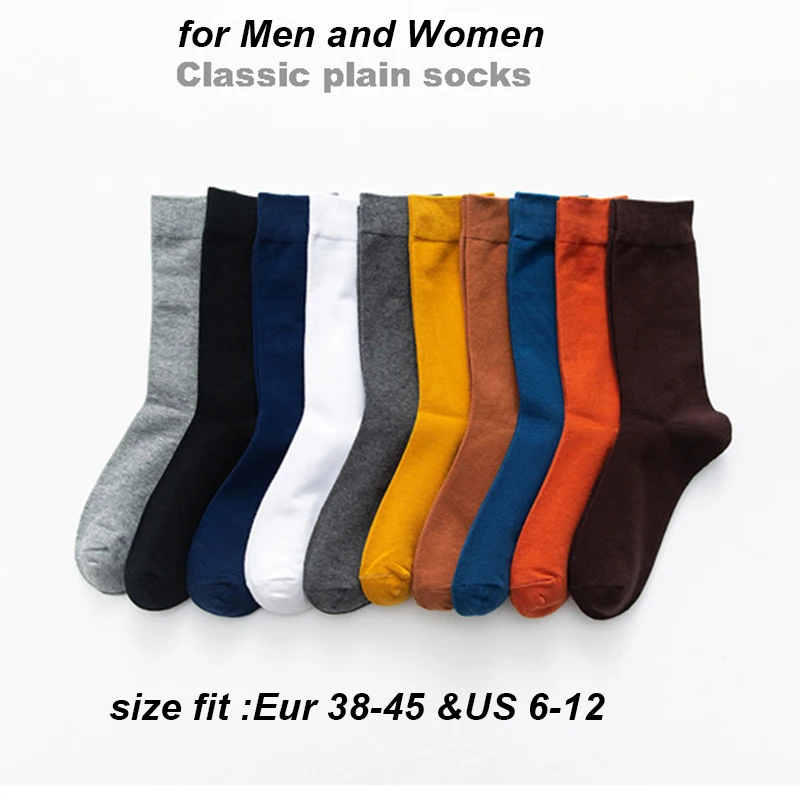 5Pairs New High Quality Business Casual Men Socks Black Men\'s Dress Long Socks Autumn Keep Warm Colorful Full Happy Socks Male