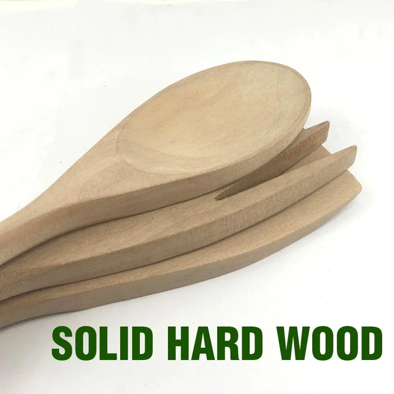 Wooden Kitchen Utensils Solid Wood Gadget Spoon Fork Turner Spatula Natural Kitchen Tools