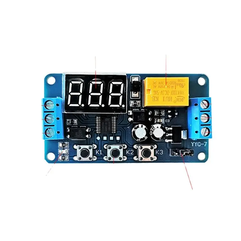 1 Way Delay Relay โมดูล3V 3.7V 4.5V 5V 6V Cycle จับเวลาดึง-in-ปิด