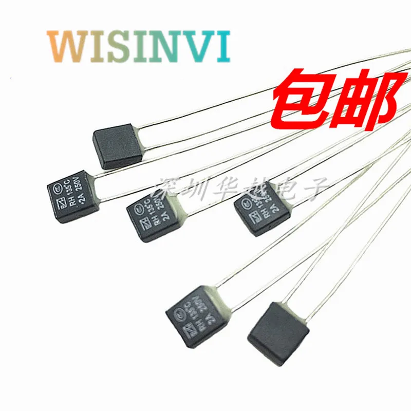 100PCS/lot RH 92 95 102 105 115 120 125 130 135 140 145 150 Degree RH cutoff temperature fuse 2A 250V fan motor thermal fuse