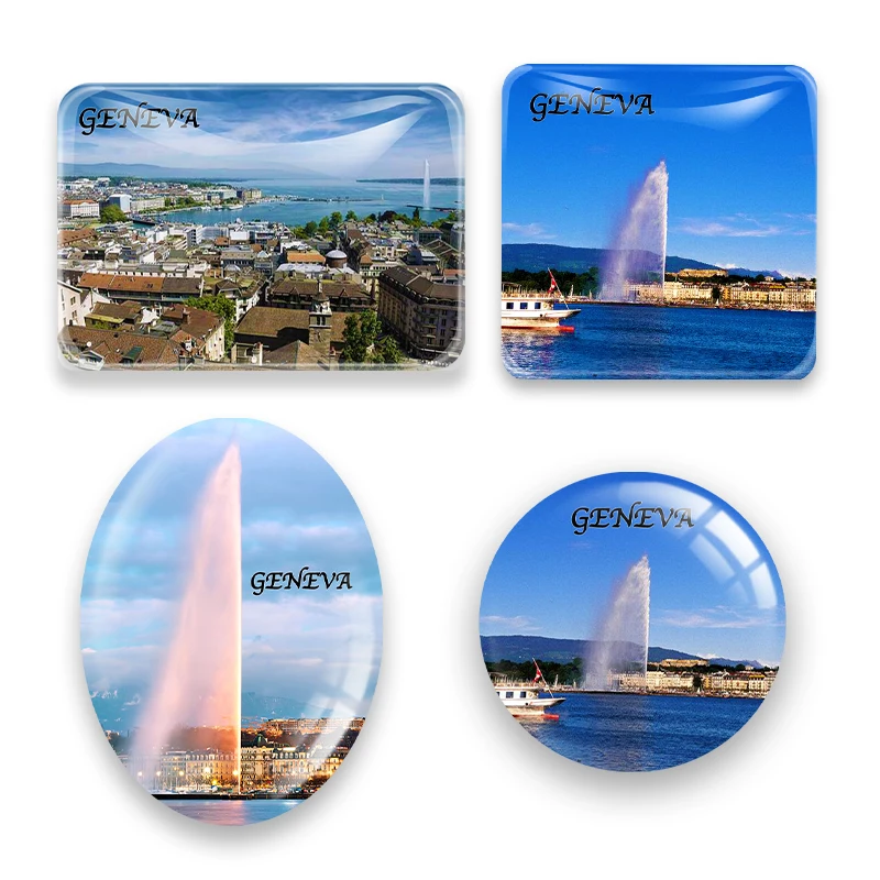 geneva switzerland Fridge Magnets Vacation Tourist Souvenir of popular tourist destination Landscape Scenic Spots Decor Gif