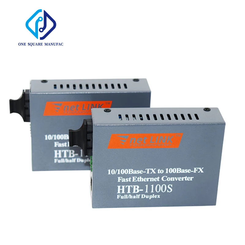NetLINK-Convertidor de medios de fibra WDM de un solo modo, HTB-1100S A/B, 25KM, tamaño 1310nm-TX SC 10/100Mbps B 1550nm-TX