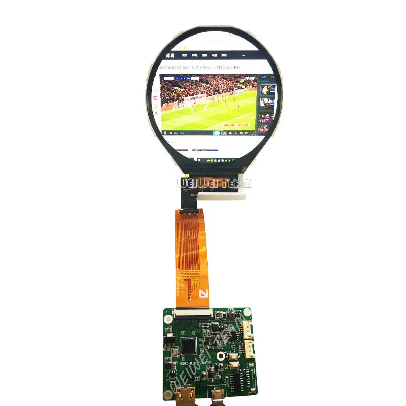 

Round Circular LCD Display 3.4 Inch 800x800 IPS Screen For Industrial LCD Smart Home Monitor To Mipi Driver Board