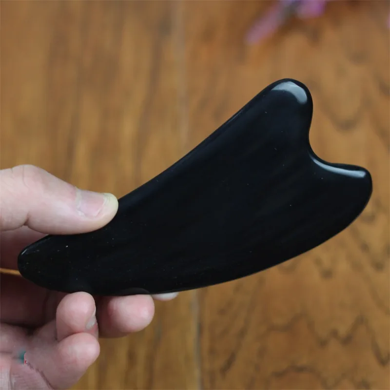 

massage tool Natural Black buffalo Horn massage board plate Gua Sha triangle Scrapping acupuncture massager face foot body