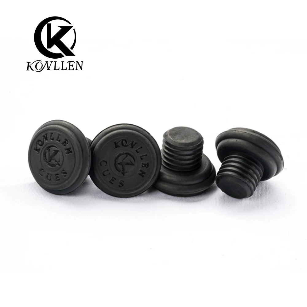 KONLLEN Billiards Pool Cue Bumper Protector Fit Stick Extension Couro perfurado Rubber Bumper Solid Billiard Acessórios