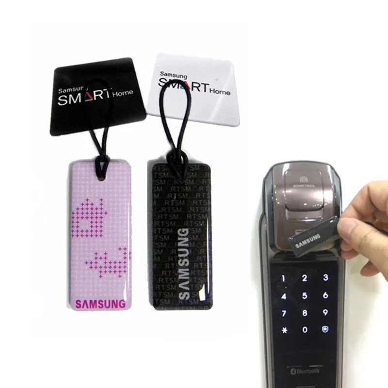 Samsung Fingerprint Door Lock NFC RF Stickers Electronic Keychain 13.56MHz IC Card Smart Tags Keyfobs RFID Access Control