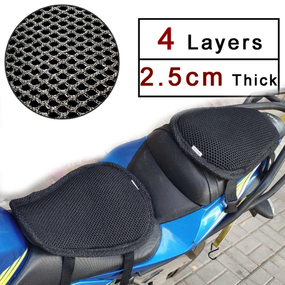 

REESSOR 2020 nea arrival Motorcycle seat cushion Heat insulation motorbike accessories 3 patterns 2.5cm thick cooling cushions