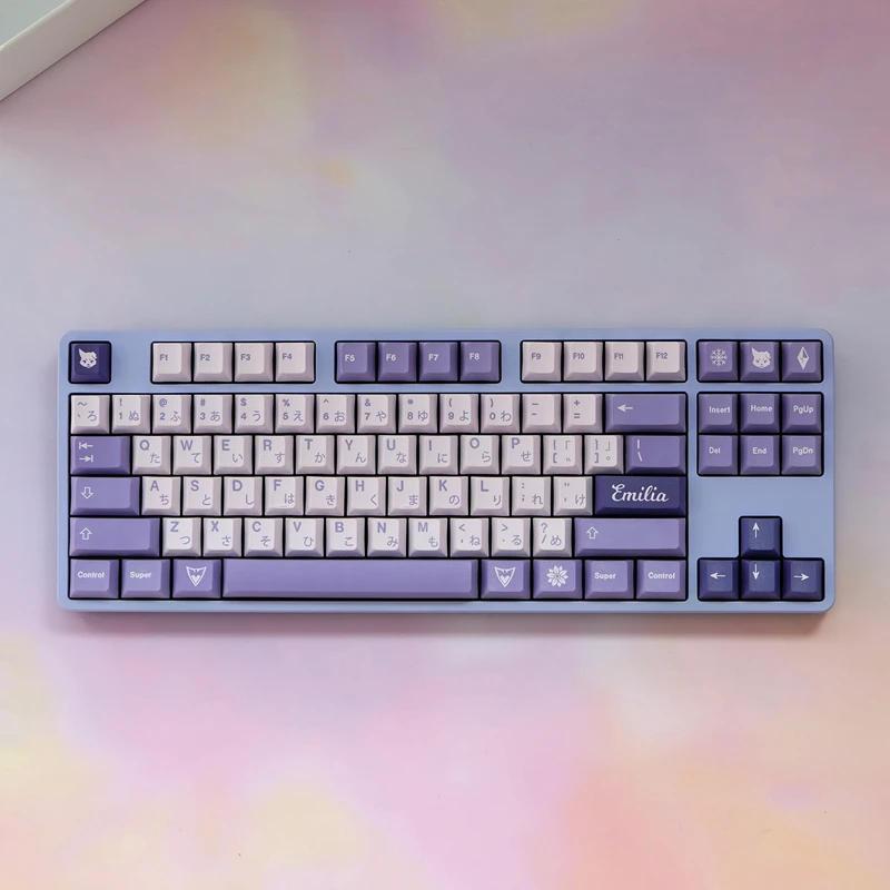 1 Set GMK Frost Witch Keycaps PBT Dye Subbed Key Caps Cherry Profile Keycap With With ISO Enter 6U 6.5U 7U Spacebar